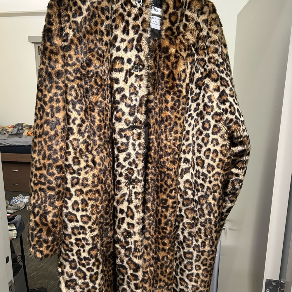Urban Outfitters Fur Coat Cheetah